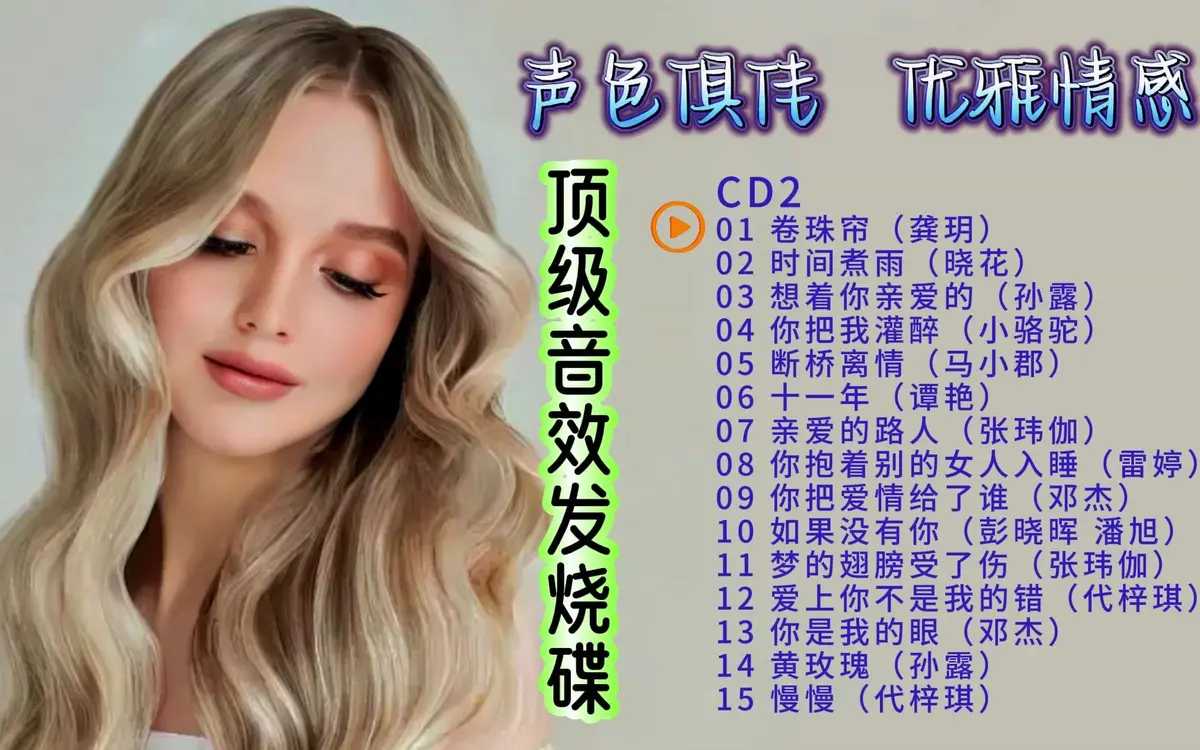 孙露/陈瑞/江智民/赵鹏HIFI发烧人声男女声试音无损音乐合集光盘车载U盘可用