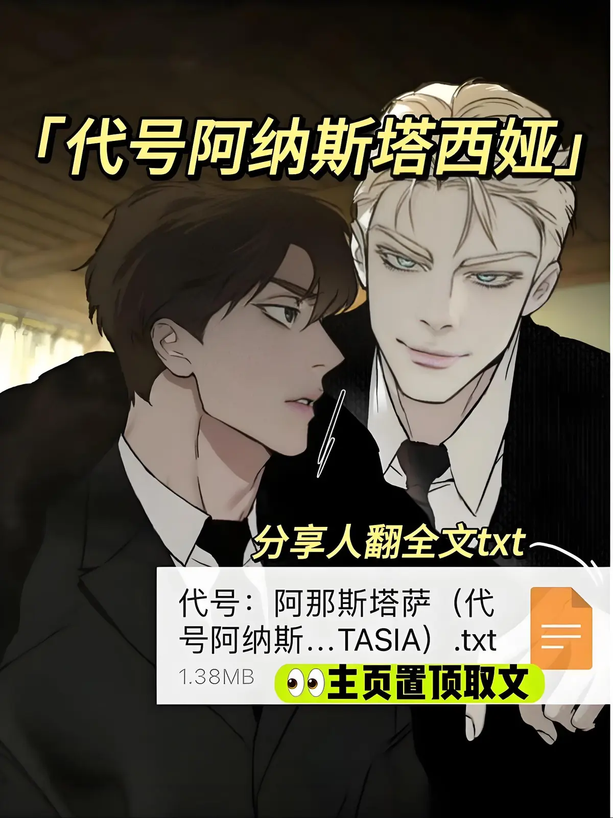 韩漫《代号阿纳斯塔西娅小说》代号阿纳斯塔西娅小说免费阅读-代号ANASTASIA小说免费全文阅读-代号anastasia原著最新章节